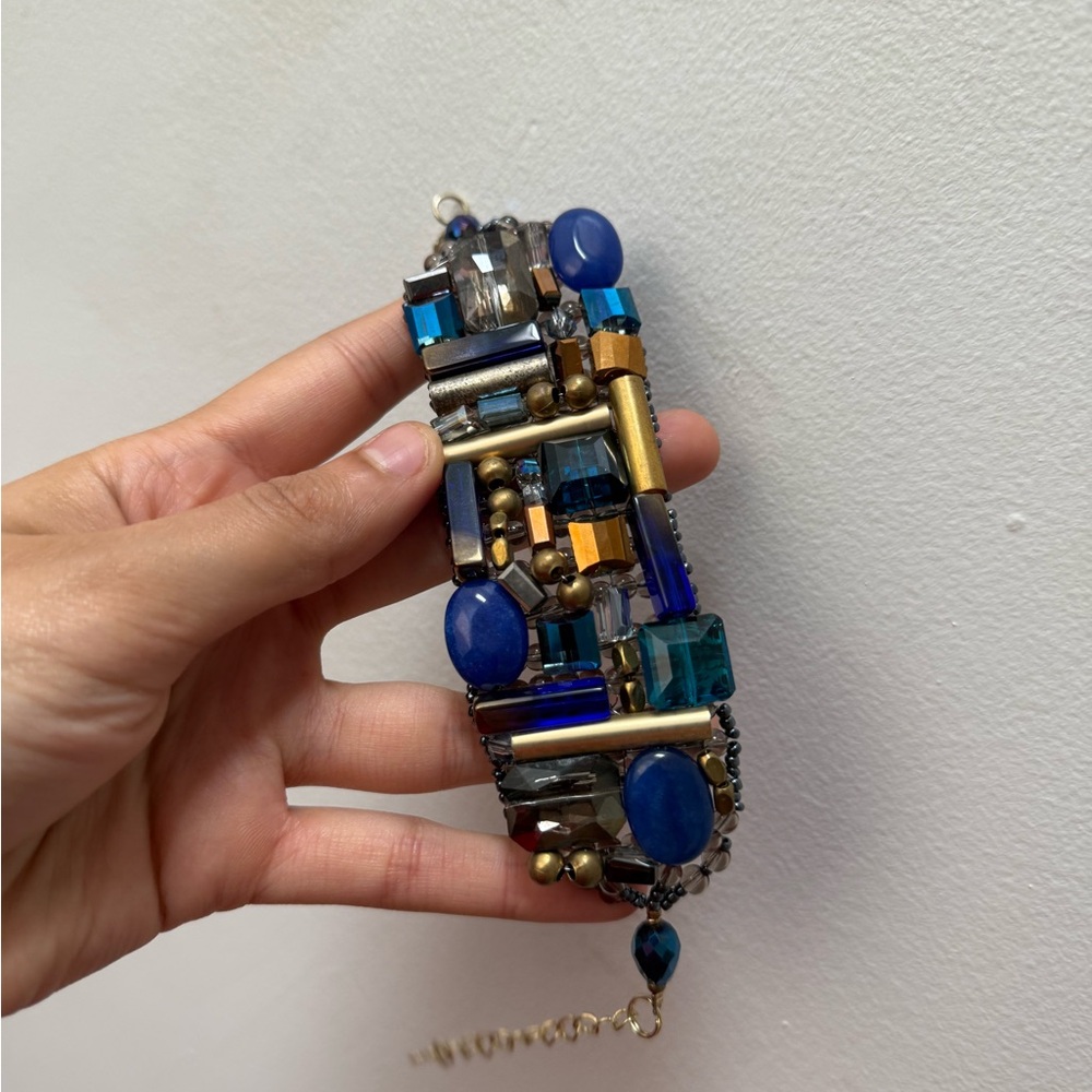 Nakamol Jewelry Bracelet Elegant Blue and Gold Beaded Bracelet fashion